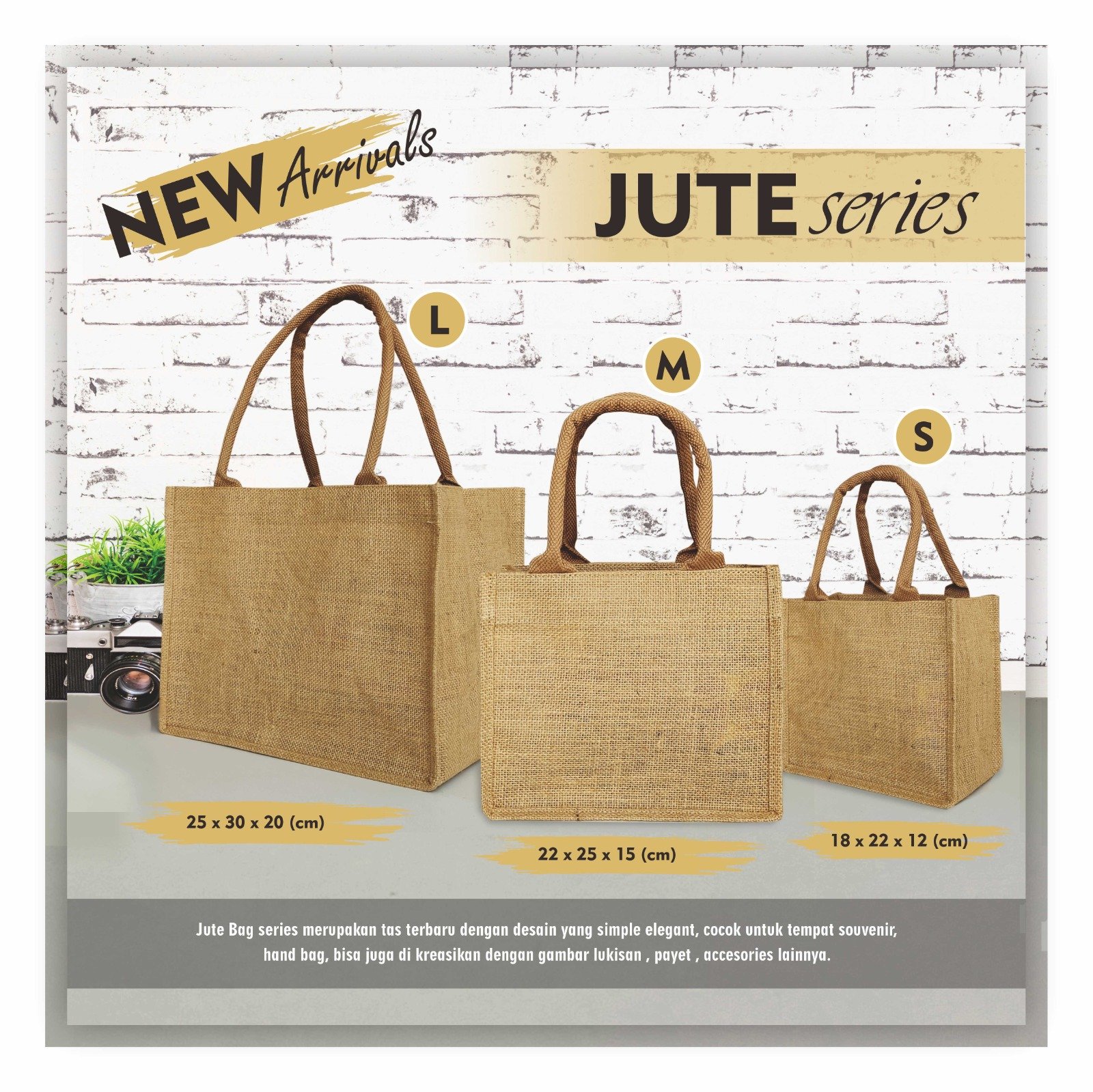 Tas Jute Tote Bag Goni Tas Cantik Goni Tas Karung Goni Goodie Bag Jute Tas Karung Goni Jute