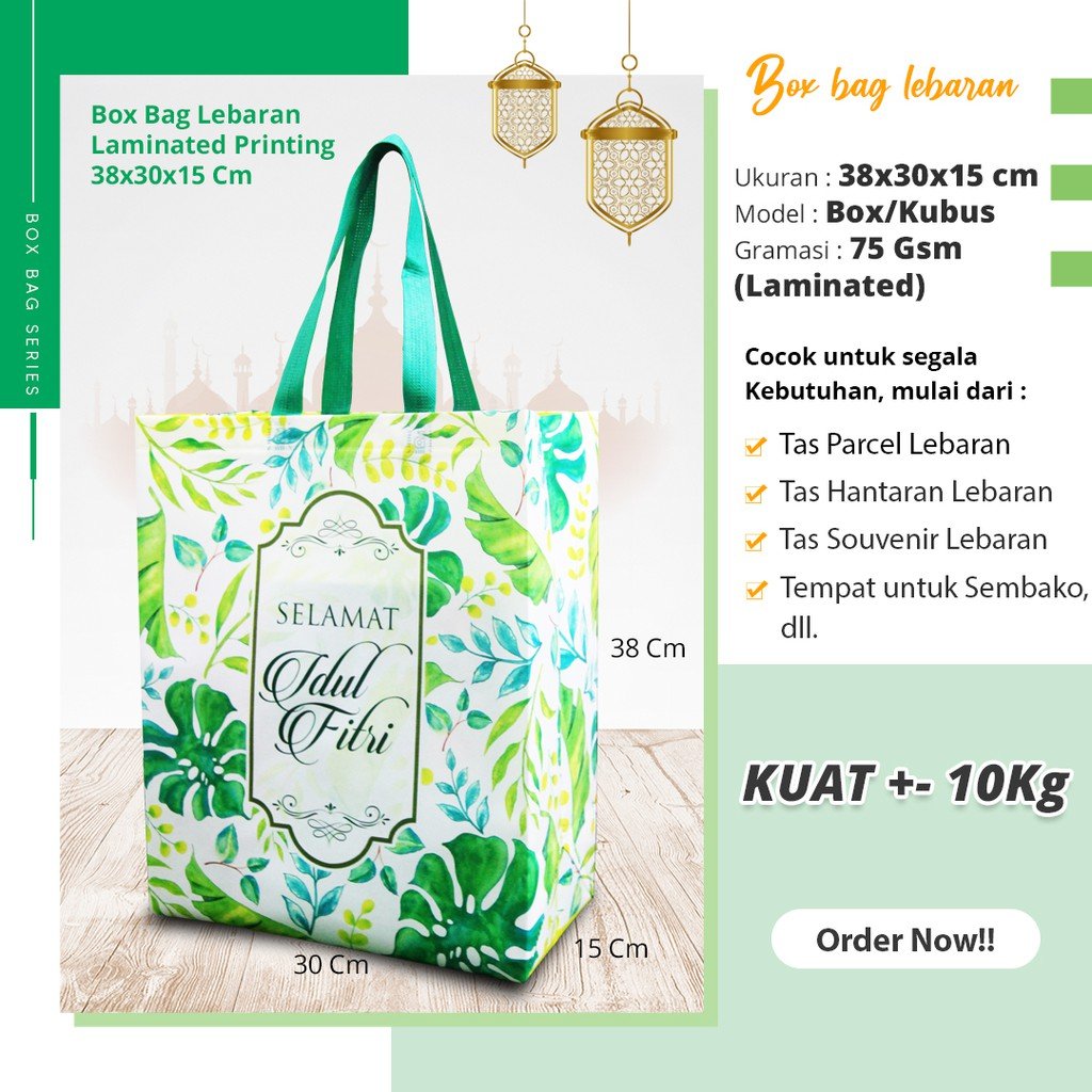 Tas Parcel Lebaran | Tas Hampers Lebaran | Tas Sembako Jumbo | Tas Spunbond Laminasi 39x30x15 - Image 5