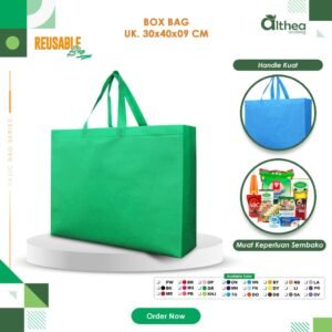 ALTHEA Tas Kain Spunbond | Tas Spunbond Polos Landscape Tas Sembako | Tas Souvenir Spunbond HLB 30x40x09