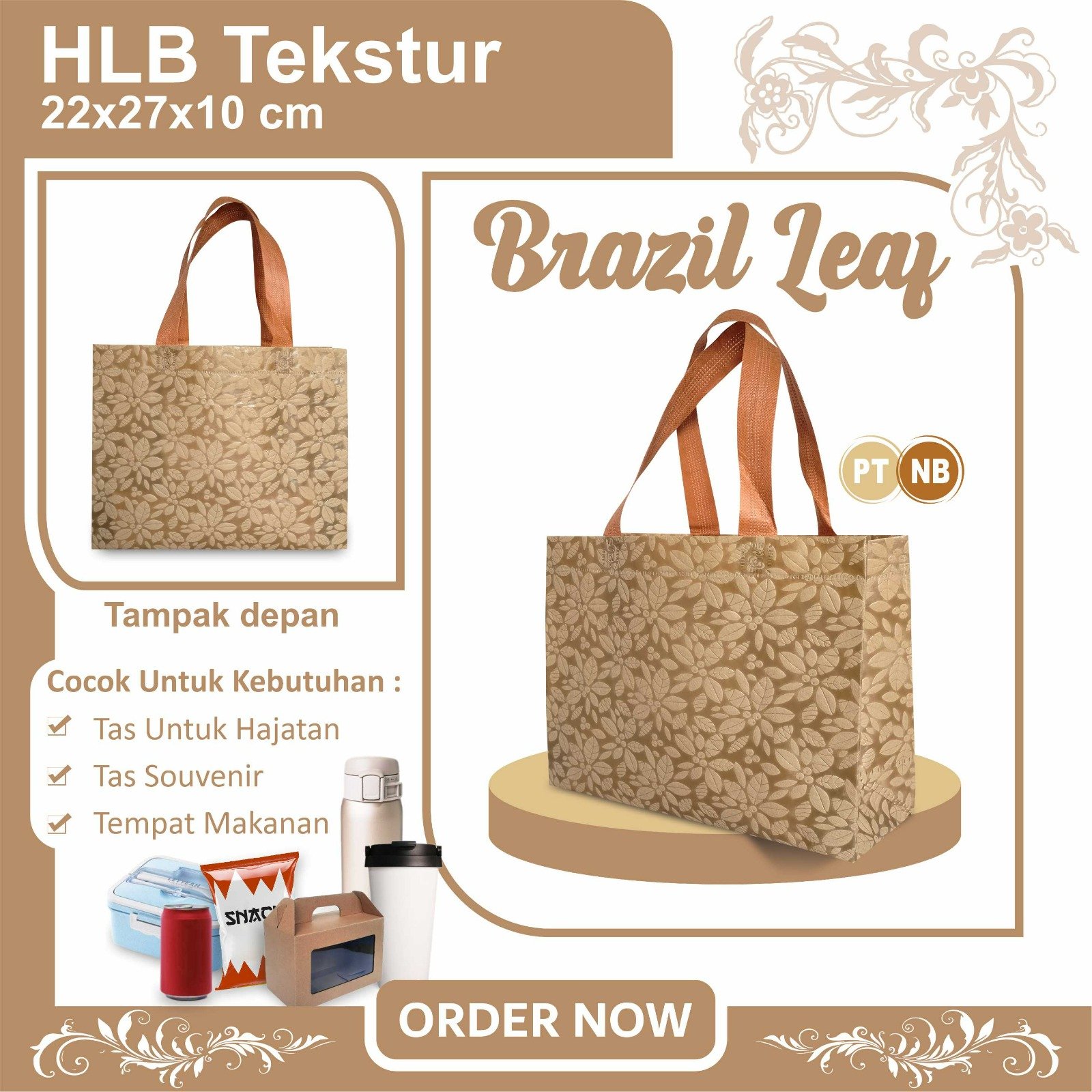 Tas Bingkisan Tas Tahlilan Tas Hantaran Mewah Tas Souvenir Tas Tasyakuran Tas Yasin Tekstur 22x27x10