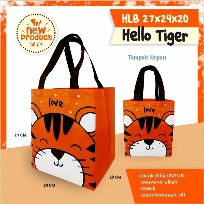 Goodie Bag Spunbond 75 GSM Motif Hewan 27x24x20 – Birthday - Image 3