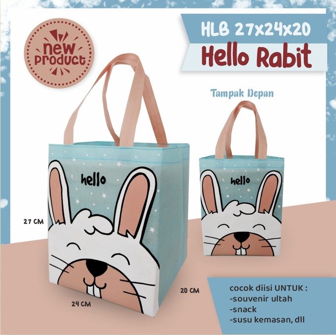 Goodie Bag Spunbond 75 GSM Motif Hewan 27x24x20 – Birthday - Image 4