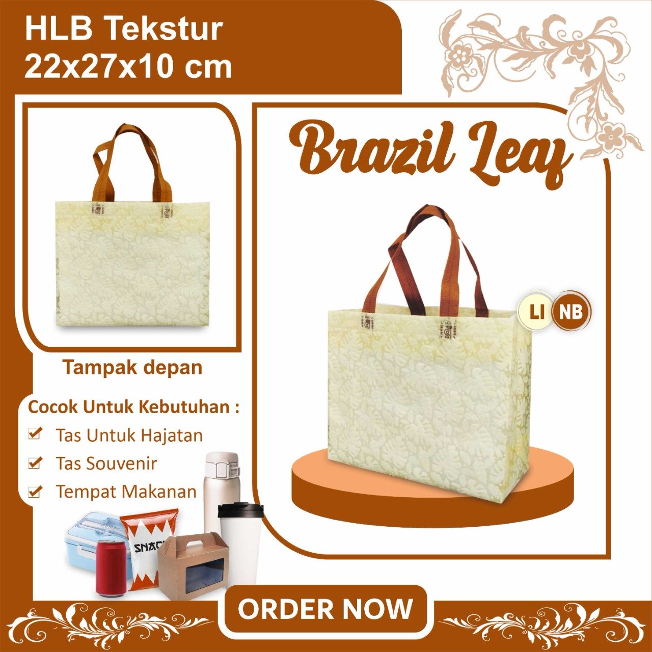 Tas Bingkisan Tas Tahlilan Tas Hantaran Mewah Tas Souvenir Tas Tasyakuran Tas Yasin Tekstur 22x27x10 - Image 2
