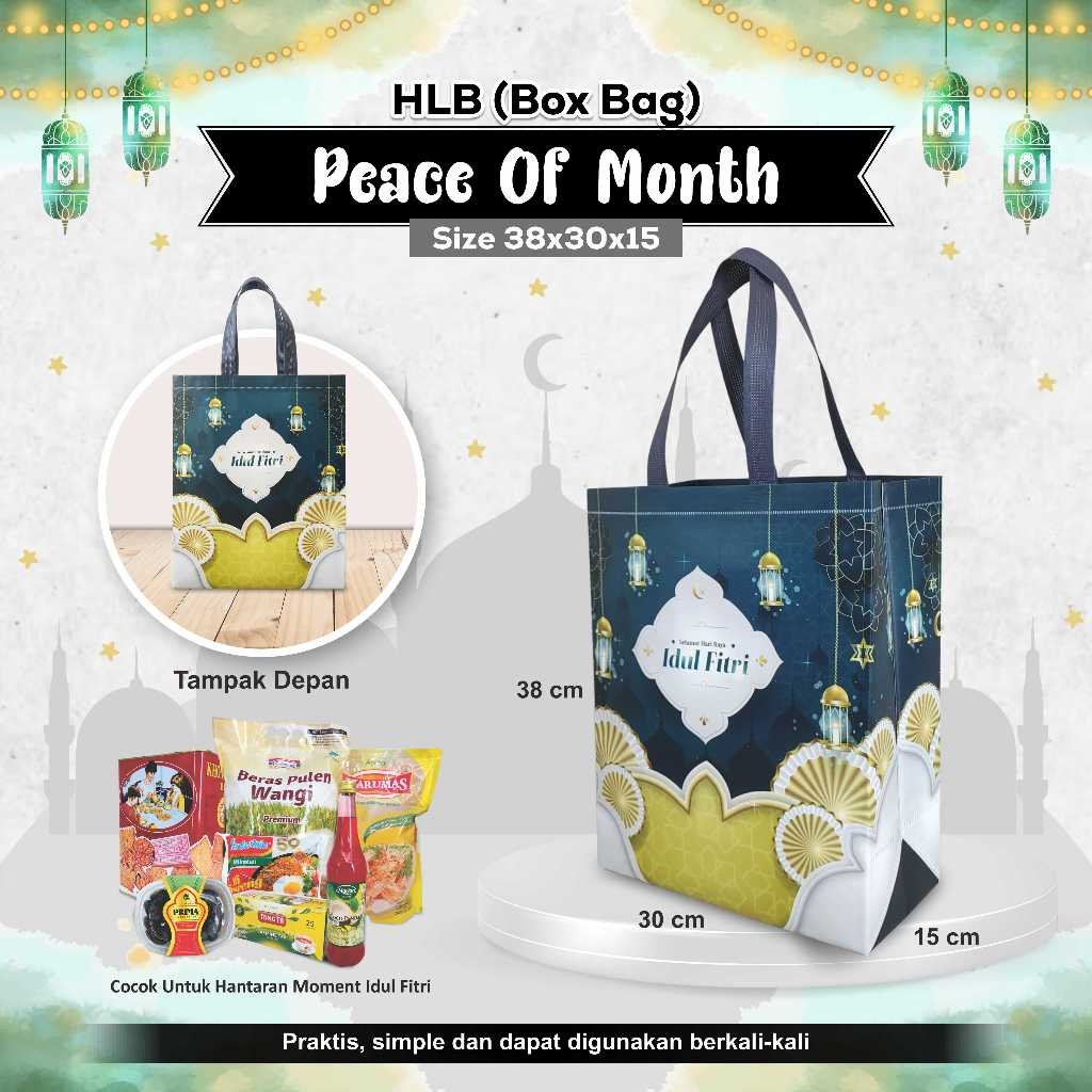 Tas Parcel Lebaran | Tas Hampers Lebaran | Tas Sembako Jumbo | Tas Spunbond Laminasi 39x30x15 - Image 4