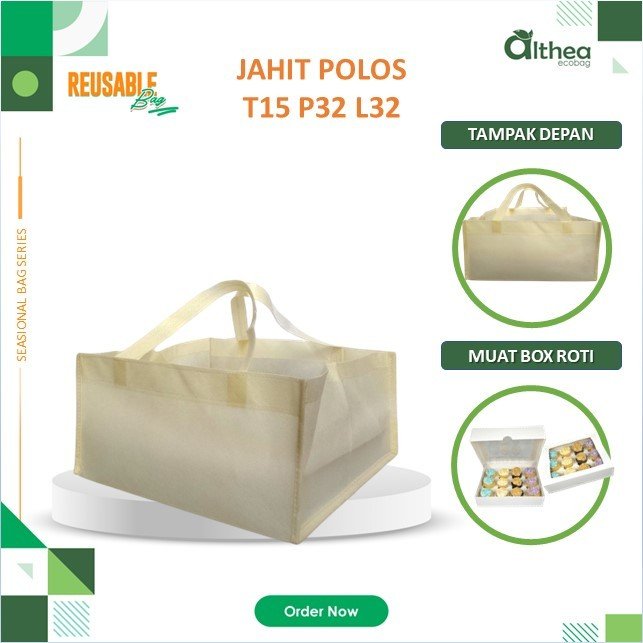 Tas Cake Tas Bakery Tas Spunbond Polos Tas Catering Tas Kotak Nasi 15x32x32 - Image 2