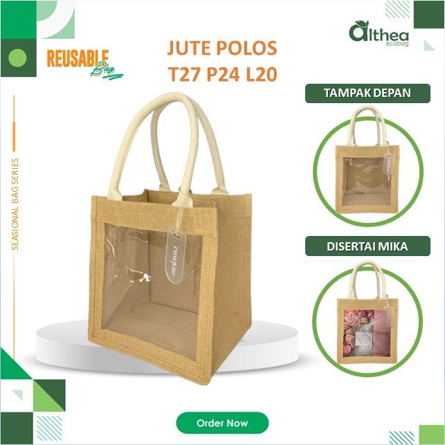 Tas Jute Tote Bag Goni Tas Cantik Goni Tas Karung Goni Goodie Bag Jute Tas Karung Goni Jute - Image 2