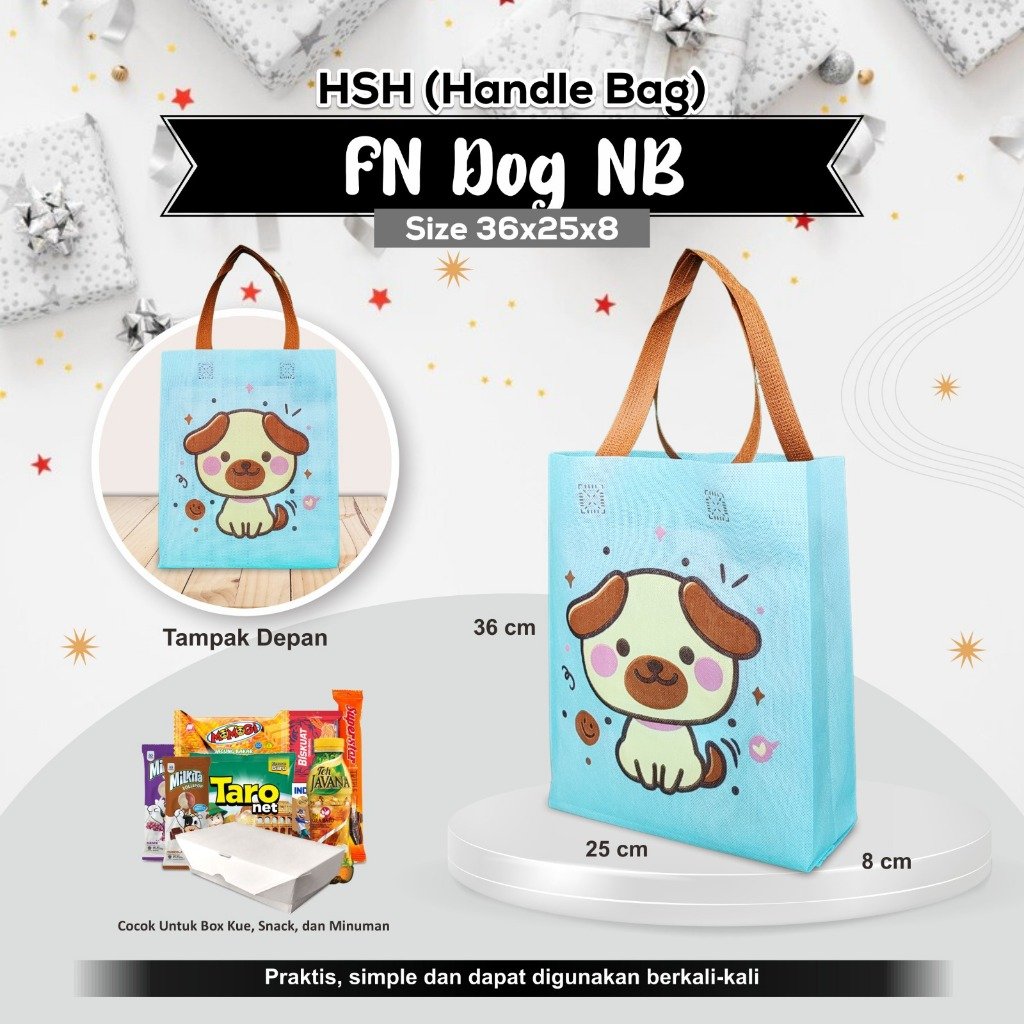 Goodie Bag Birthday Tas Ulang Tahun Tas Souvenir Motif Binatang 36x25x08 - Image 2
