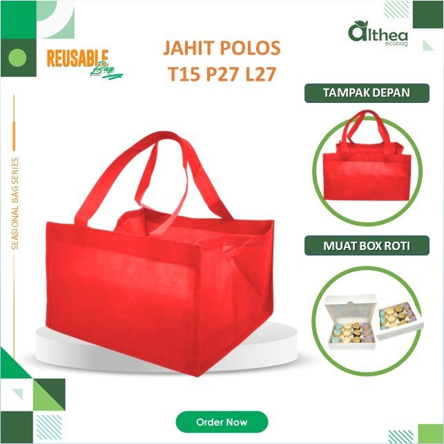 Tas Cake Tas Bakery Tas Spunbond Tas Kotak Roti Tas Spunbond Polos 15X27X27 - Image 3