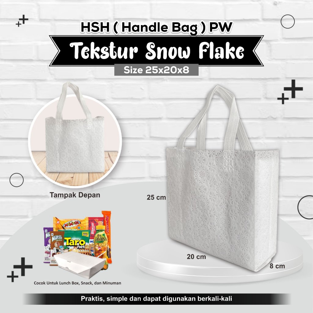 Goodie Bag Souvenir Tas Snack Tas Wisuda Tas Spunbond Tekstur Tas Seminar Tas Oleh Oleh Uk 25x20x08 Tekstur - Image 6