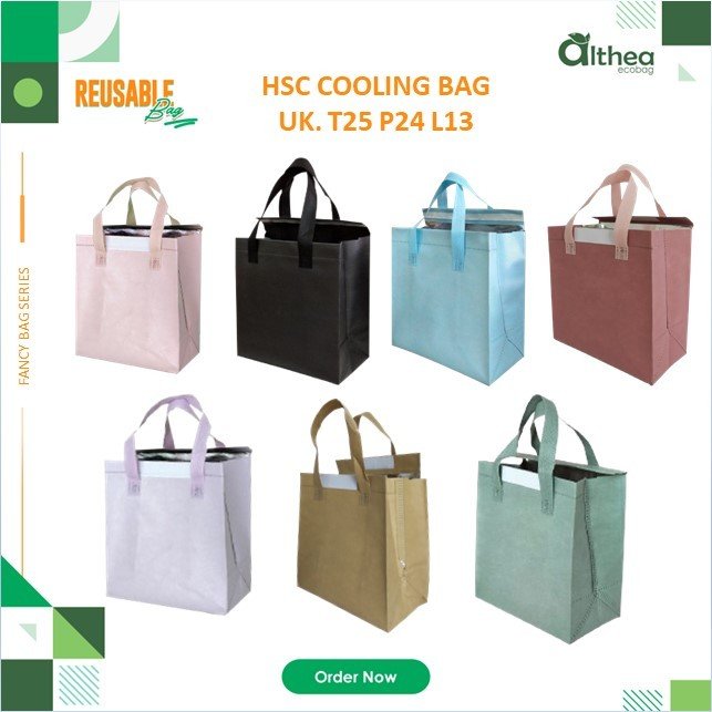 Cooling Bag | Tas Bekal Thermal | Tas Bekal Anti Air | HCB Polos 25x24x13