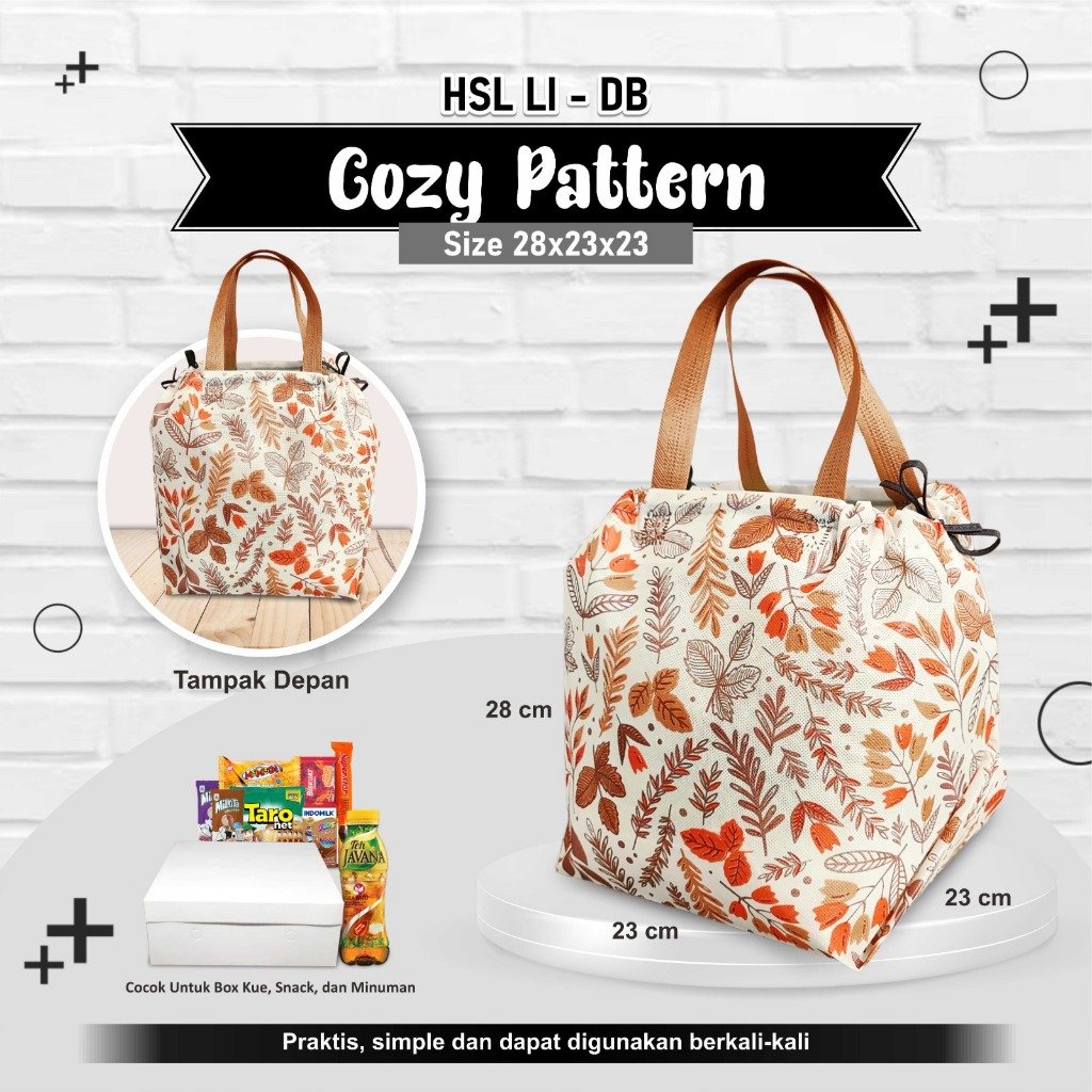 Tas Serut Kotak Nasi | Tas Hajatan Serut Mewah | Tas Tasyakuran Serut | Tas Box Nasi Mewah Serut 28x23x23 - Image 3