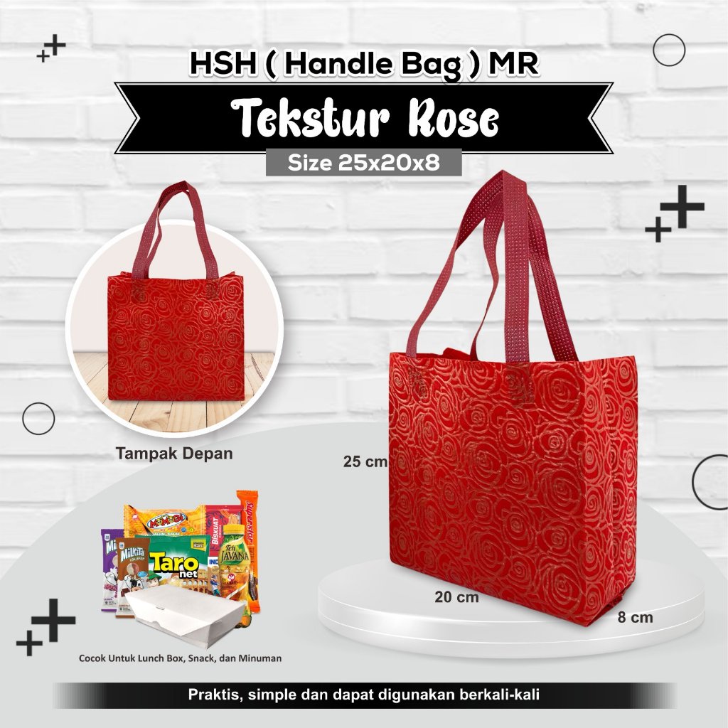 Goodie Bag Souvenir Tas Snack Tas Wisuda Tas Spunbond Tekstur Tas Seminar Tas Oleh Oleh Uk 25x20x08 Tekstur - Image 3