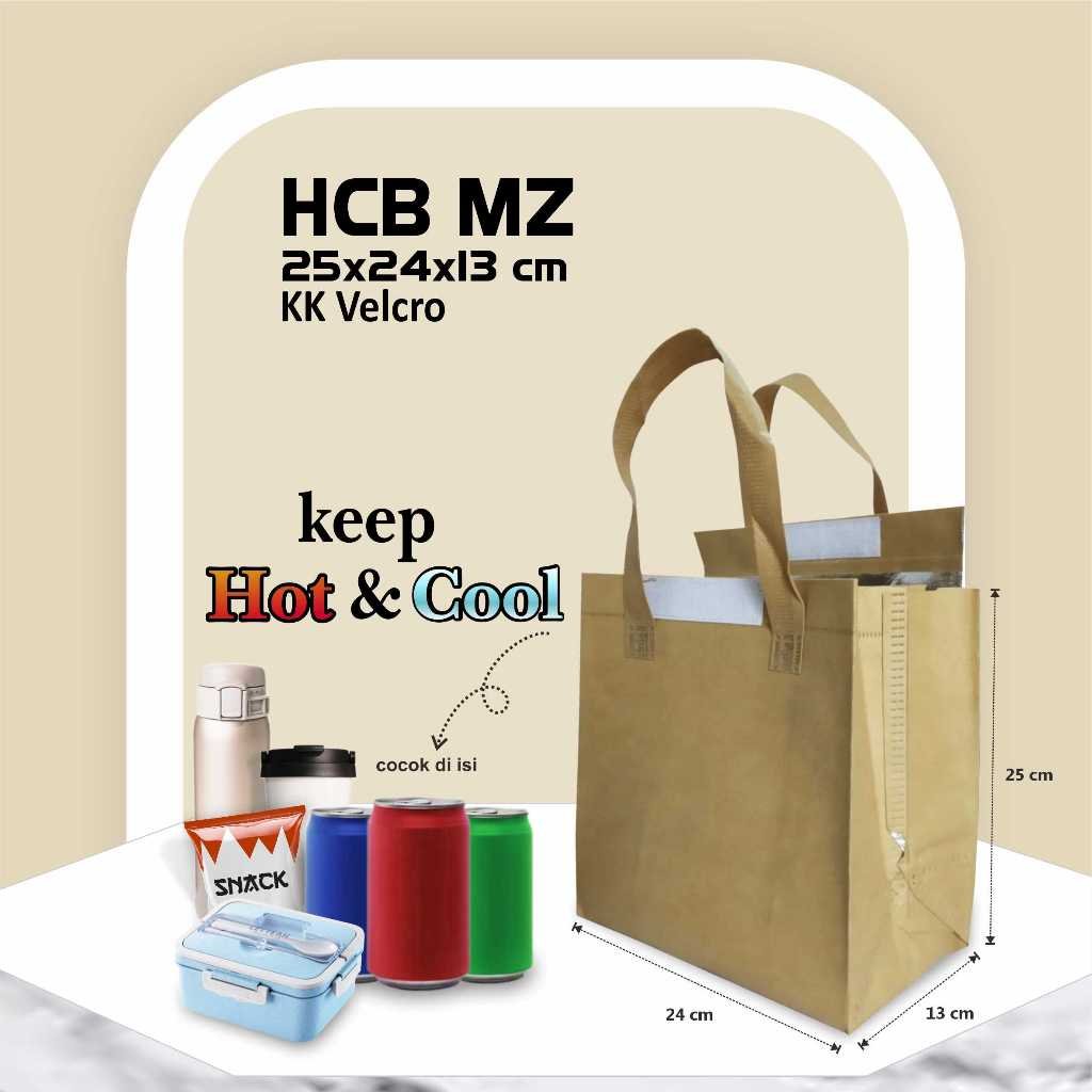 Cooling Bag | Tas Bekal Thermal | Tas Bekal Anti Air | HCB Polos 25x24x13 - Image 7