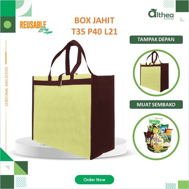 Tas Belanja Lipat Tas Sembako Tas Laundry Tas Spunbond Besar 35X40X21 - Image 8