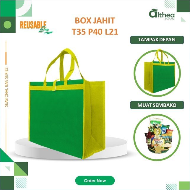Tas Belanja Lipat Tas Sembako Tas Laundry Tas Spunbond Besar 35X40X21 - Image 3