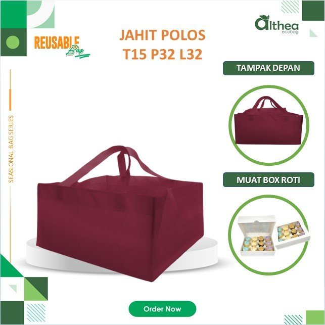 Tas Cake Tas Bakery Tas Spunbond Polos Tas Catering Tas Kotak Nasi 15x32x32
