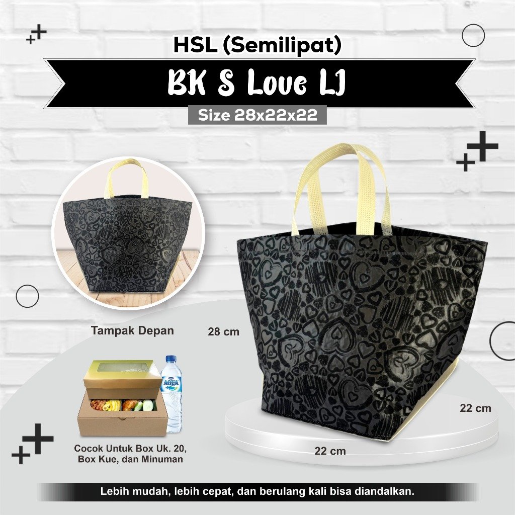 Tas Kotak Nasi Tas Hajatan Tas Tasyakuran Tas Besek Tas Spunbond Tekstur 28x22x22 - Image 3