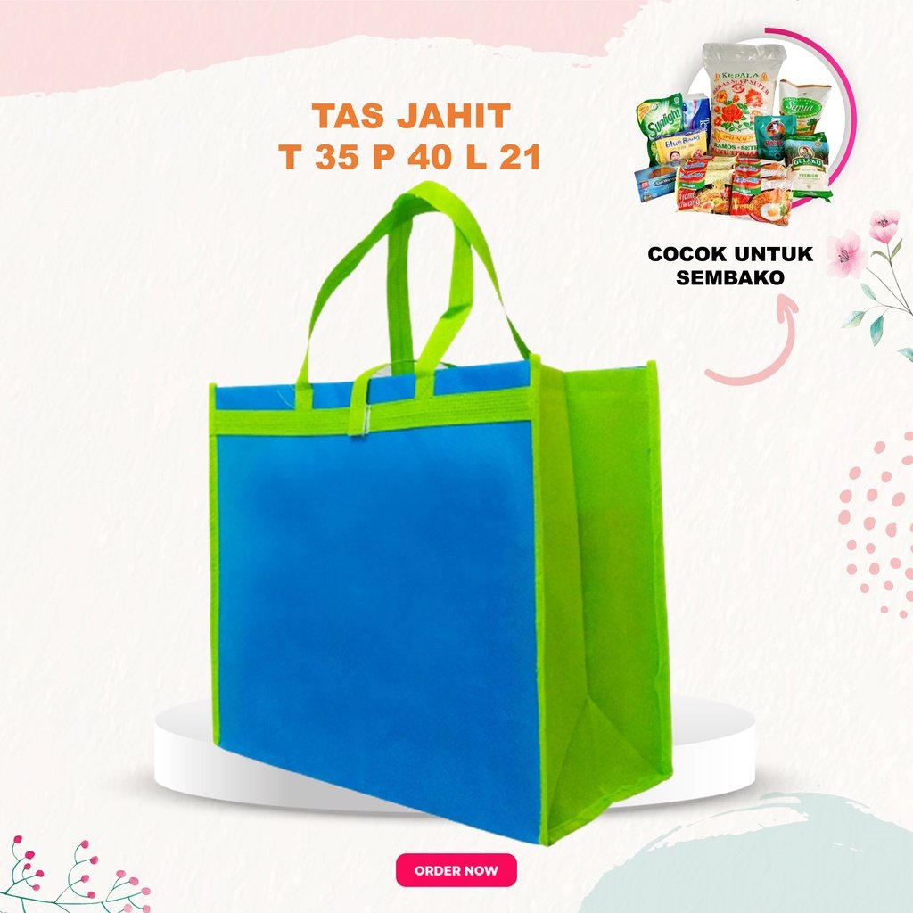Tas Belanja Lipat Tas Sembako Tas Laundry Tas Spunbond Besar 35X40X21 - Image 5