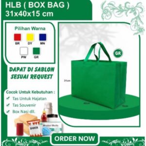 [Bisa Custom] Goodie Bag Tas Spunbond  Tas Kain Murah Tas Polos Tas Kain Spunbond Tas Souvenir 31x40x15