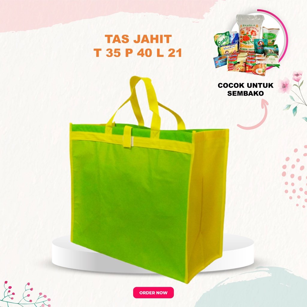 Tas Belanja Lipat Tas Sembako Tas Laundry Tas Spunbond Besar 35X40X21 - Image 6