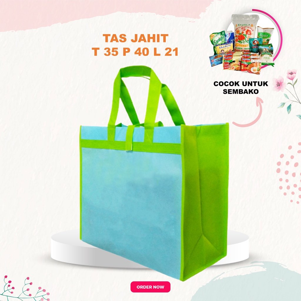 Tas Belanja Lipat Tas Sembako Tas Laundry Tas Spunbond Besar 35X40X21 - Image 4