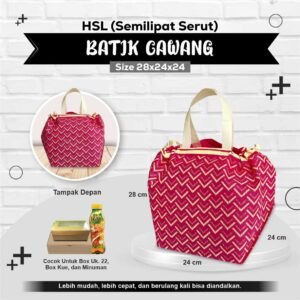 Tas Box Nasi Tas Hajatan Serut Batik Tas Kotak Nasi 22x22 Tas Tasyakuran Tas Hajatan Ta Besek Tas Selametan 28x24x24