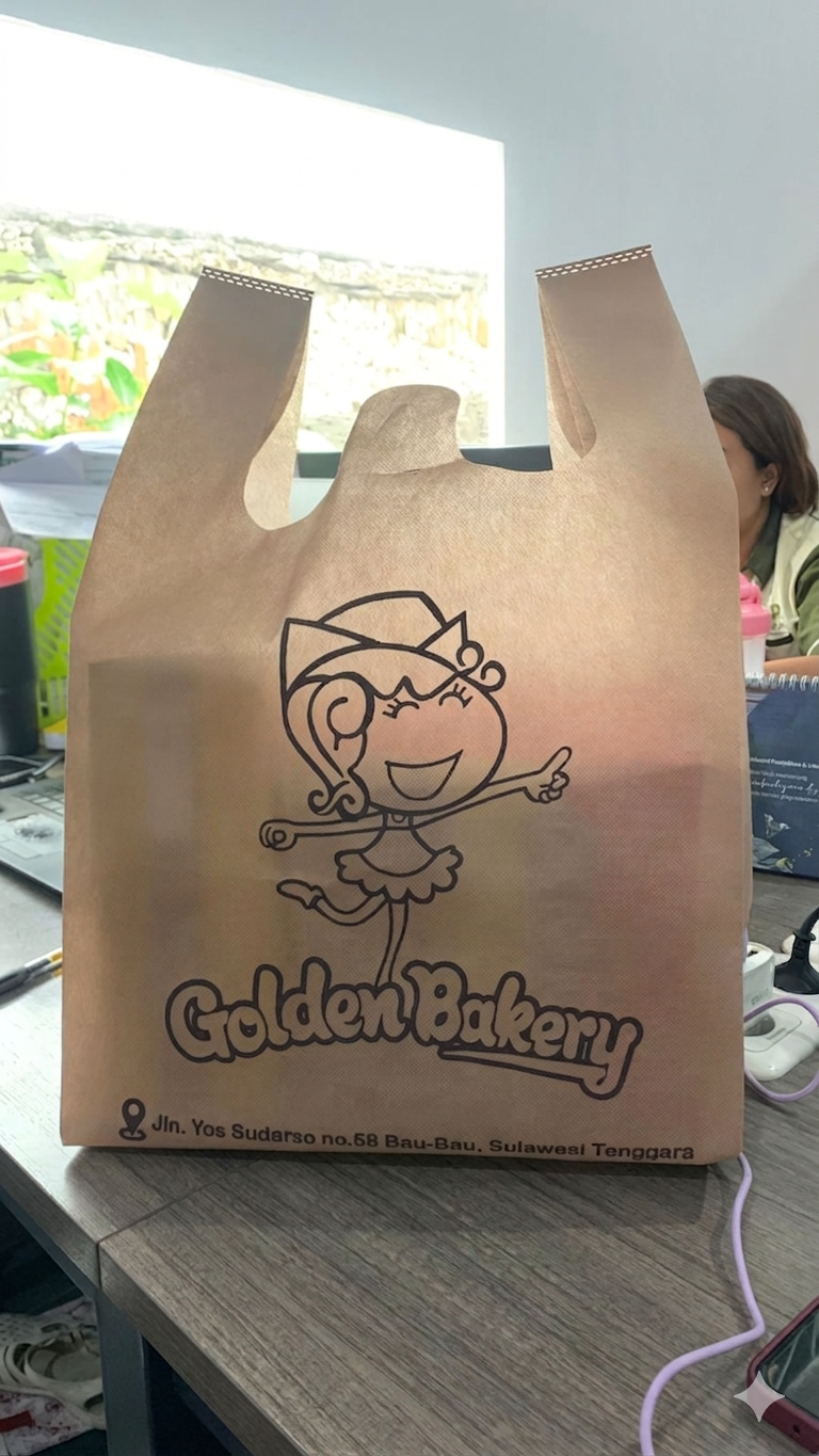 Tas Spunbond Bakery Custom Tas Bakery Tas Packaging Spunbond Custom