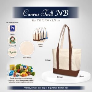 Canvas Twill Tote Bag Polos & Custom