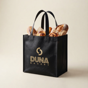 Tas Spunbond Custom Bakery untuk Packaging Roti dan Kue | Tas Packaging Spunbond Custom Bakery Custom Logo & Ukuran