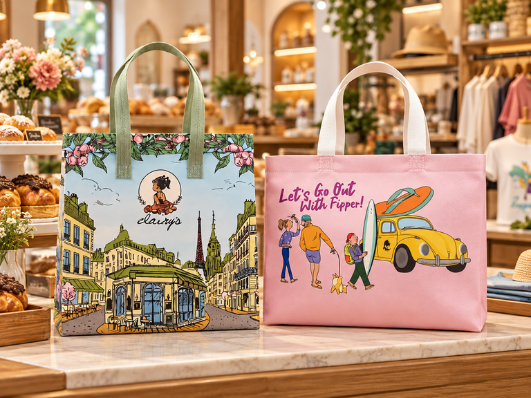Tas Packaging Full Color: Spunbond Laminasi Custom untuk Branding F&B & Retail